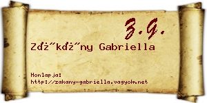 Zákány Gabriella névjegykártya