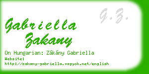 gabriella zakany business card