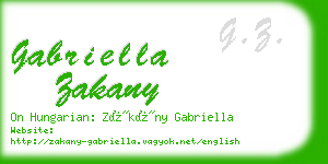 gabriella zakany business card